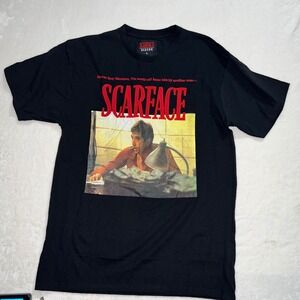 Reason Scarface Tony Montana Graphic T-Shirt Mens Large Black Movie Tee SF-177‎